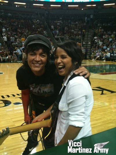 Vicci Martinez Storm Game Posing for Pictures