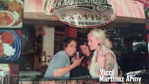 Vicci Martinez & Emily Valentine at a Cantina