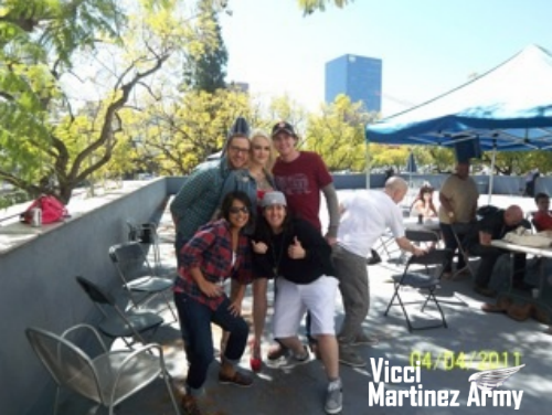 Vicci Martinez  on the Patio with The Voice
