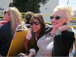 Vicci Martinez and  Emily Valentine on The Voice Tour Bus